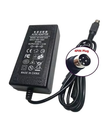 24 Volt 3 Amper Yazıcı Scanner (Tarayıcı) AC Adaptör - Şarj Cihazı 4-Pin (24V 3A 72W) / CMADP204B