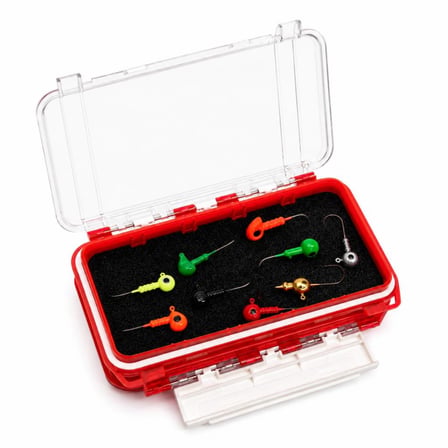 LRF Spin Jig - Jighead Kutusu - Çift Taraflı Malzeme Kutusu - Contalı - Kırmızı