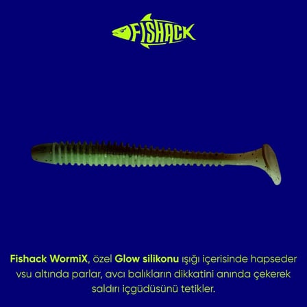 Silikon Kurt Yem - 4,2g 105mm - Turna/Levrek Silikonu - 10 Adet - Yeşil/Kahve