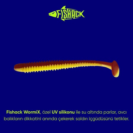 Silikon Kurt Yem - 4,2g 105mm - Turna/Levrek Silikonu - 10 Adet - Kırmızı/Sarı