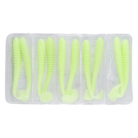 Silikon Kurt Yem - 4,2g 105mm - Turna/Levrek Silikonu - 10 Adet - Glow