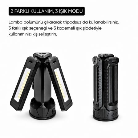 Şarj Edilebilir Çok Amaçlı Led Aydınlatma - Wison - 5000 Lümen (WS-723)