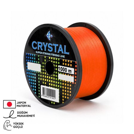 1000 MT Bobin Misina - Crystal - Turuncu - Ekstra Güçlü - 0,35 MM