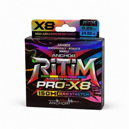 İp Örgü Misina - 8 Kat - Anchor Ritim X8 - 150mt - Ebruli - 0.25mm