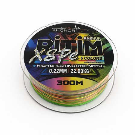 İp Örgü Misina - 8 Kat - Anchor Ritim X8 - 300mt - Ebruli - 0.22mm
