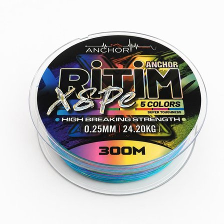 İp Örgü Misina - 8 Kat - Anchor Ritim X8 - 300mt - Ebruli - 0.25mm