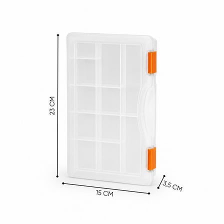 Organizer Kutu - Şeffaf Malzeme Kutusu - 12 Bölmeli 9" - (ASR-2063)