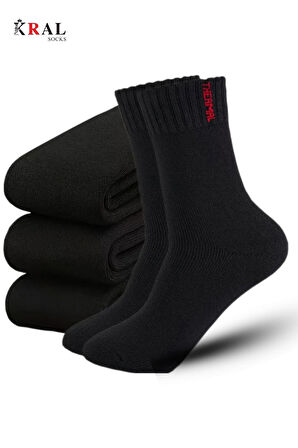 Termal Kışlık Kalın Çorap (3 - Çift) Erkek Kadın Unisex Pamuklu Havlu Çorabı