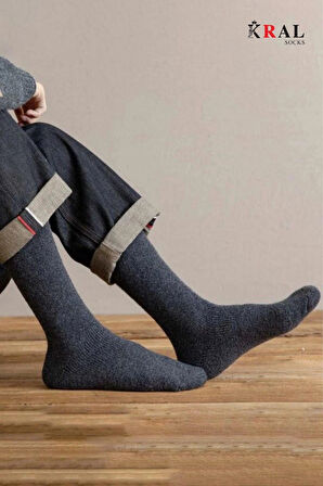 Termal Kışlık Kalın Erkek Soket Çorap (3 Çift) Unisex Pamuklu Uzun Havlu Çorabı