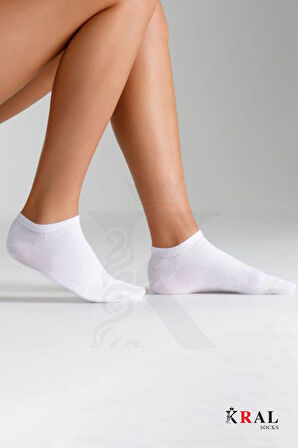 Kadın - Erkek Düz Desen (6 ÇİFT) Pamuklu Beden Mevsimlik Terletmez Görünmez Çorap