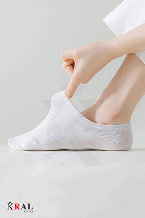 Kadın - Erkek Düz Desen (6 ÇİFT) Pamuklu Beden Mevsimlik Terletmez Görünmez Çorap