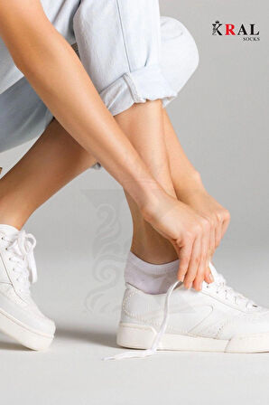 Kadın - Erkek Düz Desen (6 ÇİFT) Pamuklu Beden Mevsimlik Terletmez Görünmez Çorap