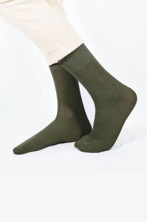 Bambu Erkek Soket Düz Uzun Çorap Klasik Yazlık Dikişsiz 6'lı Premium Set