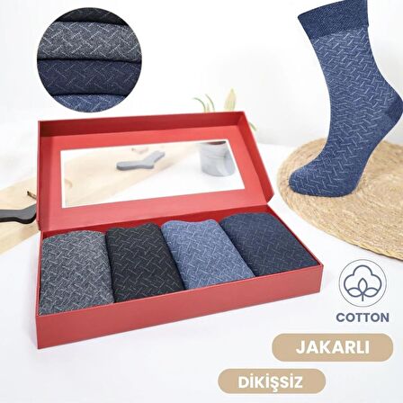 Erkek Çorap Cotton Dikişsiz Jakarlı Mevsimlik Uzun Çorap