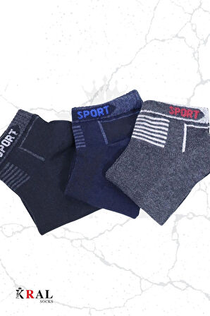 Erkek Unisex 6 Çift Pamuklu Basic Derbili Pamuklu Çorap