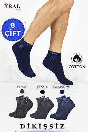Erkek Çorap 8 Çift Pamuklu Parfümlü Yıkamalı Çorap