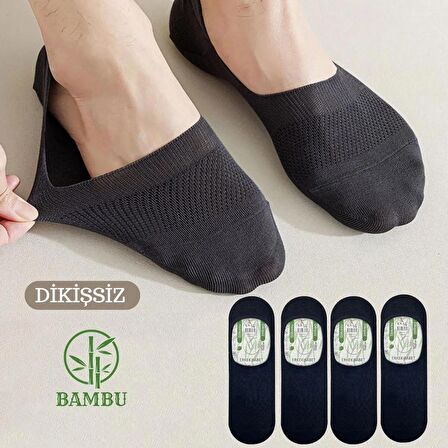 Unisex Bambu Babet Çorap Dikişsiz Parfümlü Silikonlu  Babet Çorap