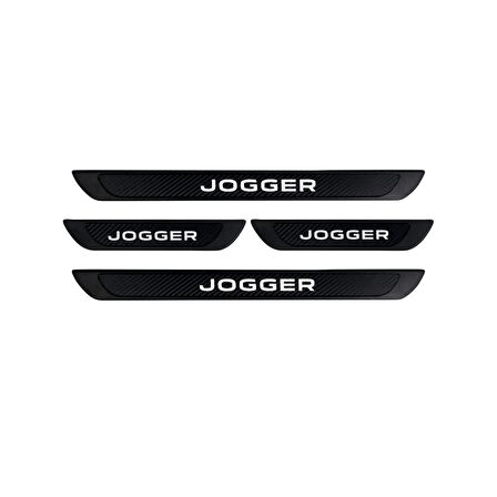 Dacia Jogger 2021 ve Üzeri Modeller Old Karbon Kapı Eşiği 4 Parça Krom Yazılı