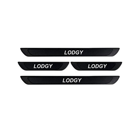 Dacia Lodgy 2012-2022 Modeller Old Krom Karbon Eşiği 4 Parça Krom Yazılı