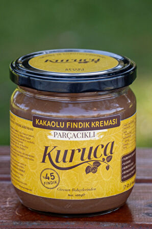 Kuruca Kakaolu Fındık Kreması %45 Fındık 400 g (Giresun Fındığı, Katkısız)
