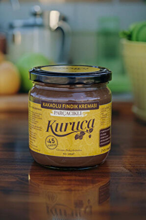 Kuruca Kakaolu Fındık Kreması %45 Fındık 400 g (Giresun Fındığı, Katkısız)