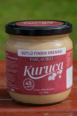 Kuruca Sütlü Fındık Kreması 400 g | %45 Fındık, Katkısız & Doğal, Palm Yağı İçermez