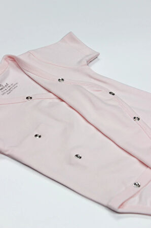 Bistyle Organik Natural Basic Style Kruvaze Yarım Kol Body Bs17101 Pembe