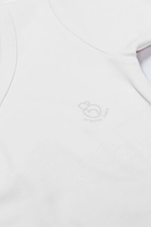 Bistyle Organik Natural Basic Style Kruvaze Uzun Kol Body Bs17102 Beyaz