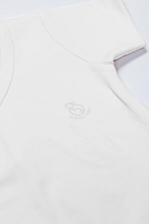 Bistyle Organik Natural Basic Style Kruvaze Yarım Kol Body Bs17101 Beyaz