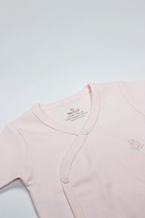 Bistyle Organik Natural Basic Style Kruvaze Yarım Kol Body Bs17101 Pembe