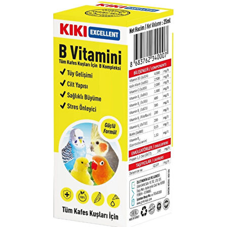 Kiki Excellent Kuş B Vitamini 25 Ml.