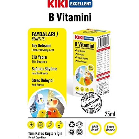 Kiki Excellent Kuş B Vitamini 25 Ml.