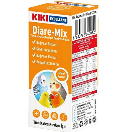 Kiki Excellent Kuş Diare-Mix 25 Ml.