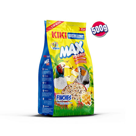 KIKI Excellent Kuş Max Menu Finches Tropikal Finç Yemi 500gr