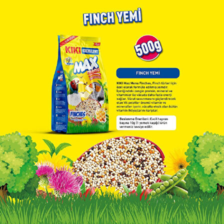 KIKI Excellent Kuş Max Menu Finches Tropikal Finç Yemi 500gr