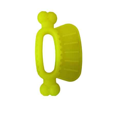 Plastik Eğitim Tutmalı Kemik 18 Cm Sarı