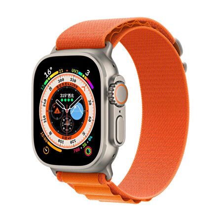 Apple Watch Kordon Çift Kat Kumaş 42mm 44mm 45mm 49mm Uygundur