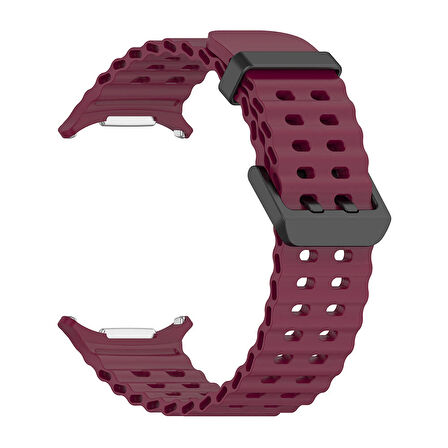 Samsung Galaxy Watch Ultra 47mm Uyumlu Kordon Outdoor Anti-Slip Esnek Silika Jel Tasarım Kayış