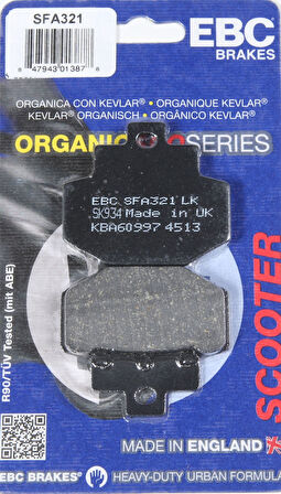 Vespa Gt 200 Arka Fren Balatası Ebc Sfa321 Balata