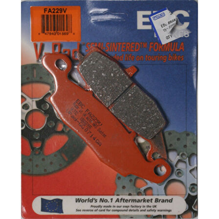 Ebc Fa229V 2005-2006 Suzuki Gsf 650 Bandit S Ön Fren Balatası Sol