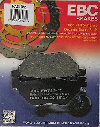 Yamaha Tdm 900 Arka Fren Balatası Ebc Fa319-2 Balata