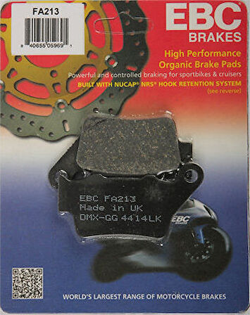 Yamaha Xt 660 X Arka Fren Balatası Ebc Fa213 Balata N11.53027