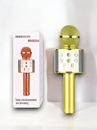 Karaoke Mikrofon ve Hoparlör Kablosuz Hoparlör - Uzun Pil Ömrü, Güçlü Ses
