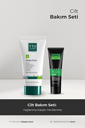 TTO Yaşlanma Karşıtı Set (TTO Clinic Kolajen Krem, Dermodicos Plus)