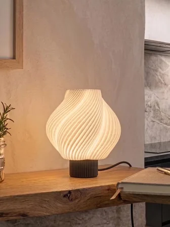Krema - Modern Abajur Masa Lambası – Ambiyans Lambası, Dekoratif Aydınlatma