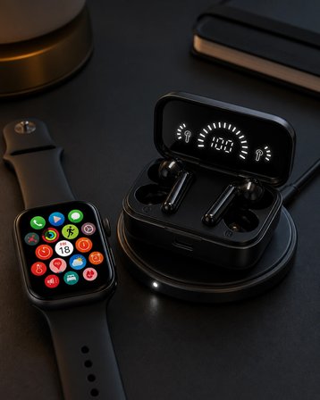 Spor Ve Günlük Kullanıma Uygun Akıllı Saat Ve Bluetooth Kulaklık Seti Yüksek Performans