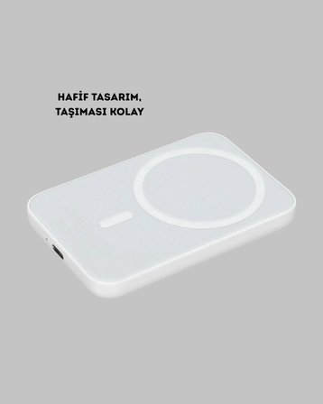 5000mah Manyetik Powerbank – İphone Serisi İçin Taşınabilir Kablosuz Şarj Cihazı