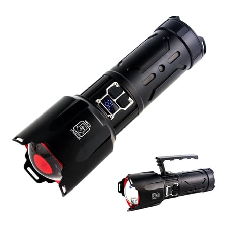 Bedotech Bd-2406 30w Tg Led Alüminyum Alaşımlı Zoomlu Type-c Dijital Göstergeli Şarjlı El Feneri