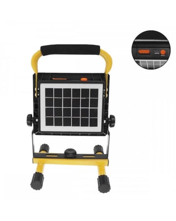 Solar Ve Usb Şarjlı Güçlü Led Çalışma Lambası Ayarlanabilir Açılı Kamp Feneri