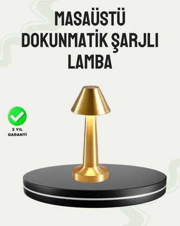 Kablosuz Led Masa Lambası 1800mah 3 Renk Aydınlatma Dokunmatik